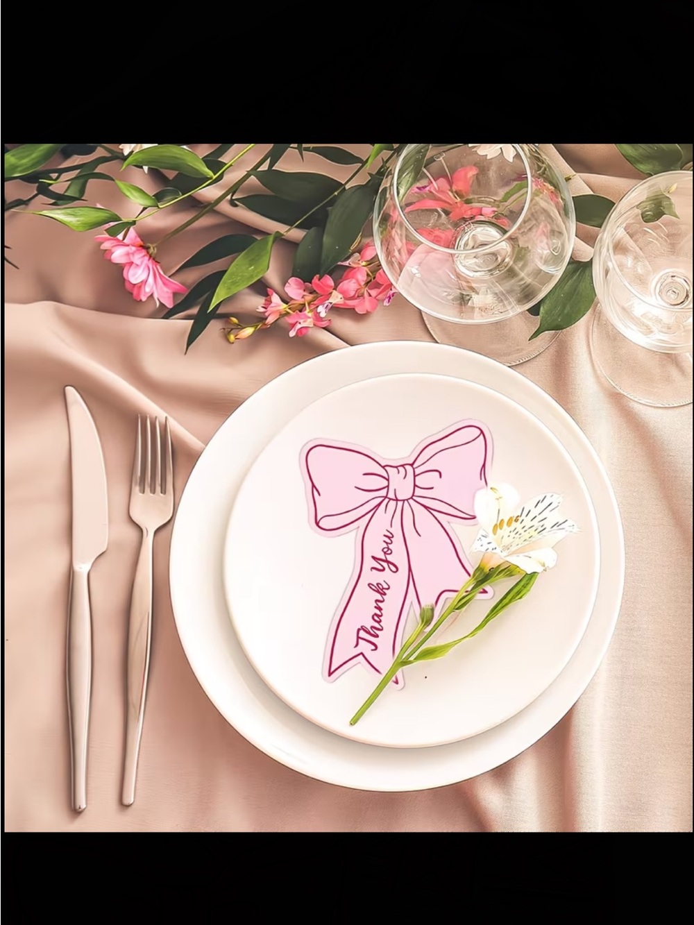 Thank You Cards 50 big with Bows & Blank Notes 🎀 Elegant Gift Tags | Party, - Picture 6 of 12